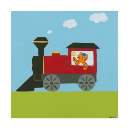 Trademark Fine Art June Erica Vess 'Circus Train I' Canvas Art, 24x24 WAG01866-C2424GG